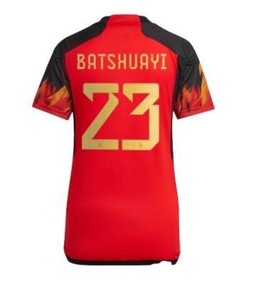 Belgium Michy Batshuayi #23 Replica Home Stadium Shirt for Women World Cup 2022 Short Sleeve